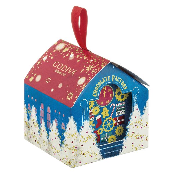 〈ゴディバ〉クリスマスファクトリー Gキューブ お家オーナメント （5粒入） 1個 三越伊勢丹 紙袋付 チョコレート ギフト