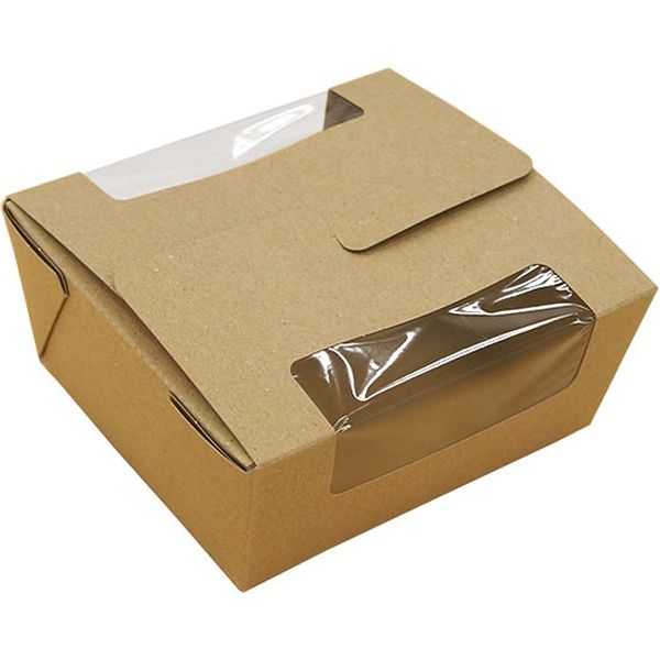 協和パック 窓付き紙製容器　サラダボックス　Ｌ 00511284 1包（20枚）
