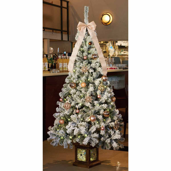 ストア・エキスプレス ポットライトホワイトクリスマスツリー スノー　H150×W83cm 8162-769 １セット（直送品）