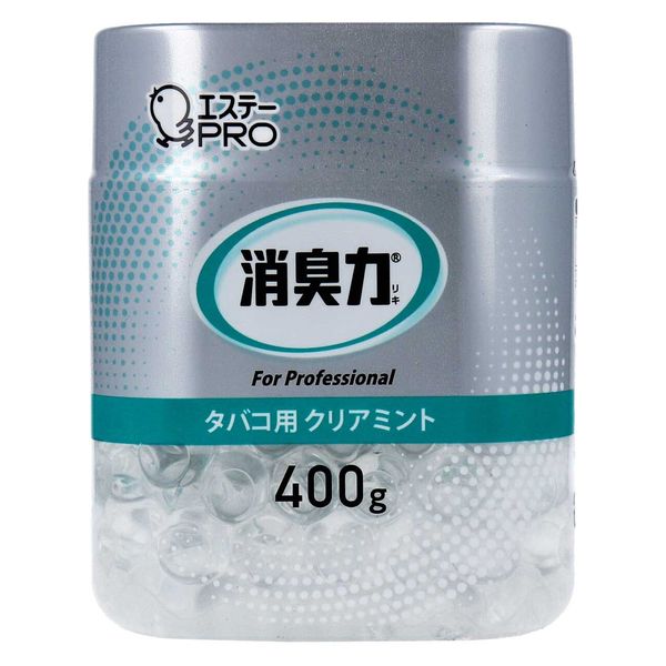 エステー 消臭力 業務用 ビーズタイプ 本体 タバコ用 クリアミント 400g 4901070130269 1個(400g入)×8セット（直送品）