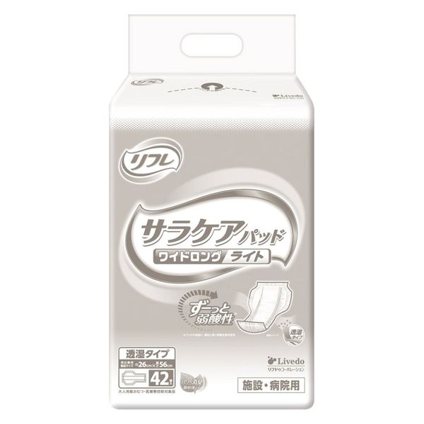 リフレ 施設・病院用 サラケアパッド 透湿タイプ ワイドロングライト 1個(30枚入)×6セット 4904585044182  リブドゥコーポレーション（直送品）