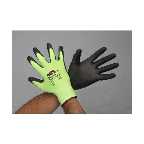 エスコ [L] 手袋(耐切創/ポリウレタンコーティング) EA354HB-13 1セット(2双:1双×2個)（直送品）