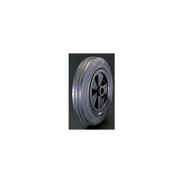 エスコ 125x37mm 車輪(ラバータイヤ・PPリム) EA986MC-125 1セット(5個)（直送品）