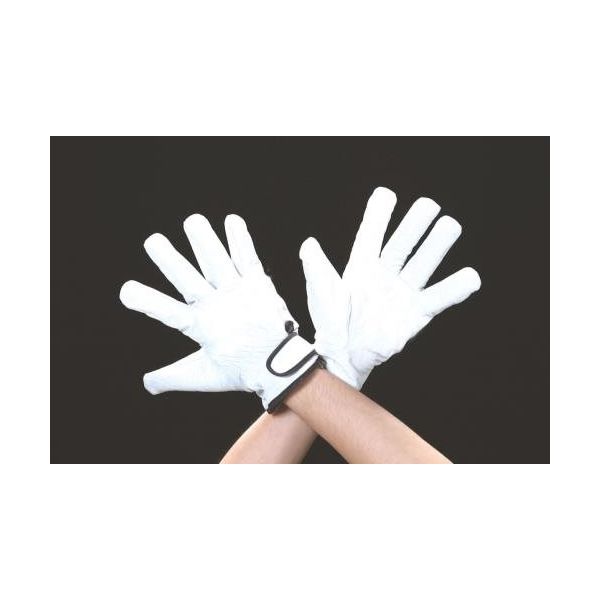 エスコ [L] 手袋(豚革/裏地付) EA353C-26 1セット(4双)（直送品）