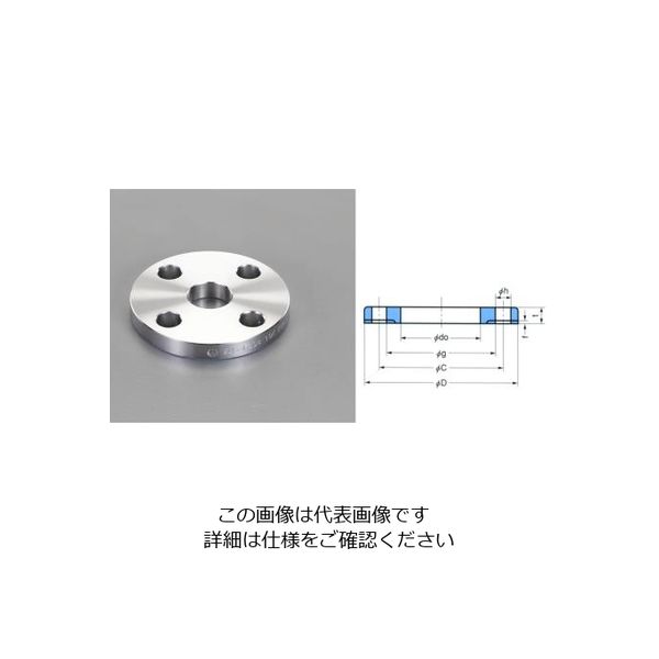 エスコ 1・1/4”/ 5K 溶接差込みフランジ(ステンレス製) EA469FH-12A 1セット(3個)（直送品）