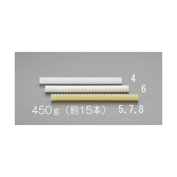 エスコ 450g/φ15x203mm ホットメルトスティック(乳白色) EA305MD-6 1袋(15本)（直送品）