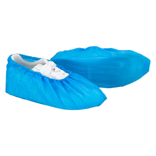 アスクル　PEシューズカバー ブルー　使い捨て　ポリエチレン　足カバー　シューカバー　靴カバー　フット　ディスポ　青　1袋（25足入） オリジナル
