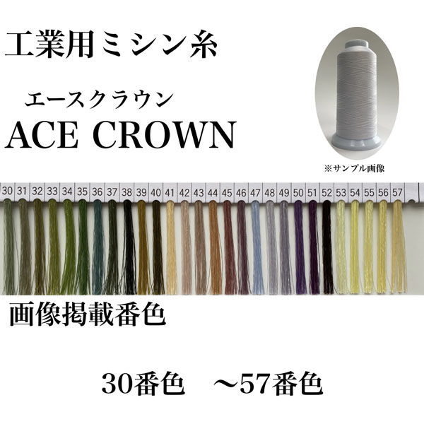 大貫繊維　工業用ミシン糸　エースクラウン#30/2000m　37番色　1セット（2000m巻×6本）（直送品）