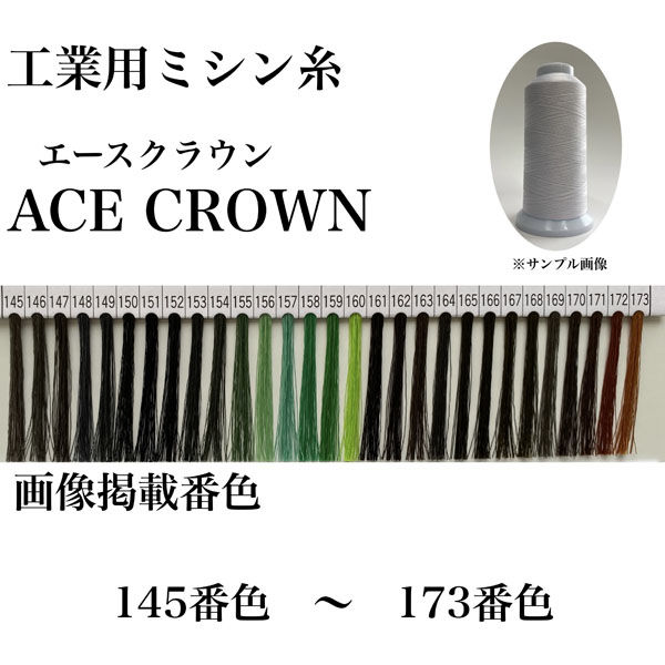 大貫繊維　工業用ミシン糸　エースクラウン#30/2000m　162番色　1セット（2000m巻×6本）（直送品）