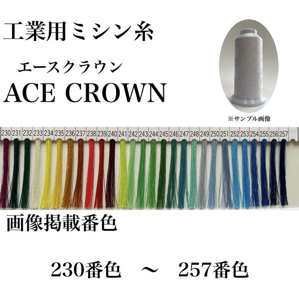 大貫繊維　工業用ミシン糸　エースクラウン#30/2000m　245番色　1セット（2000m巻×6本）（直送品）