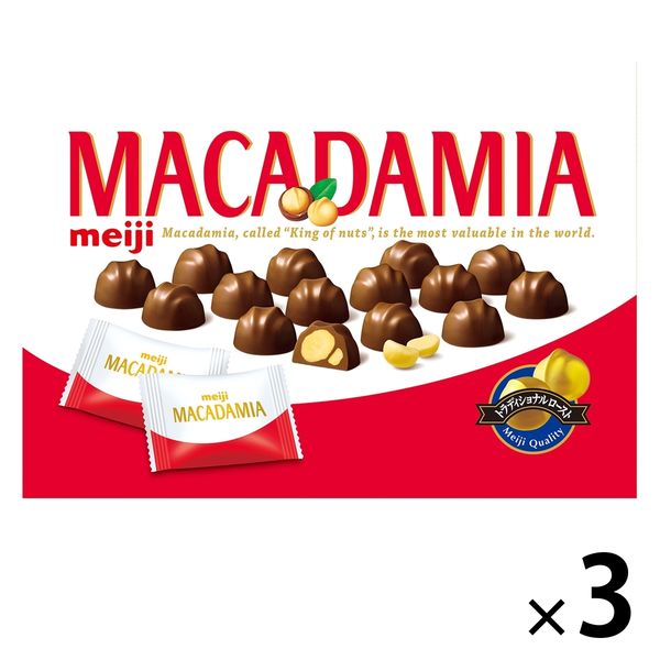 【ワゴンセール】マカダミアチョコレート大箱 180g 1セット（3個）明治 チョコレート