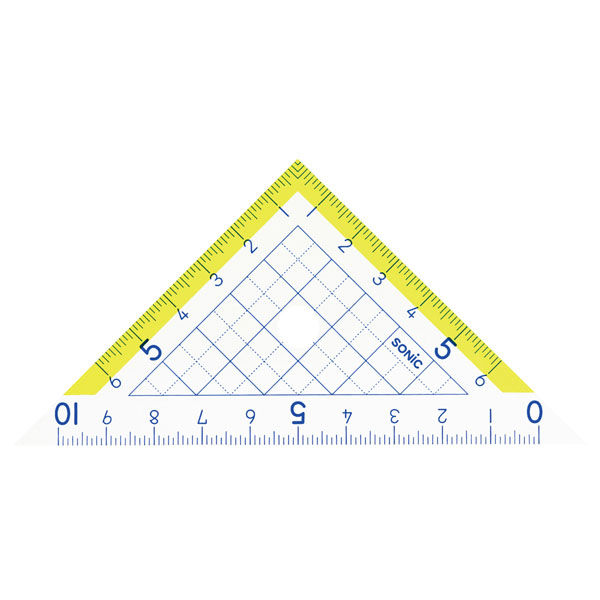 ソニック 三角定規　楽しく学習　１０ｃｍ SN-798 20個（直送品）