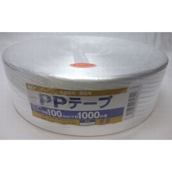 アイネット PPテープ 100MMX1000M IH-105-100 1セット(3巻)（直送品）