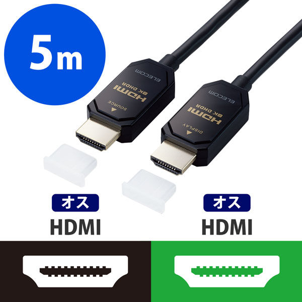 HDMIケーブル アクティブオプティカル 5m 金メッキ ブラック DH