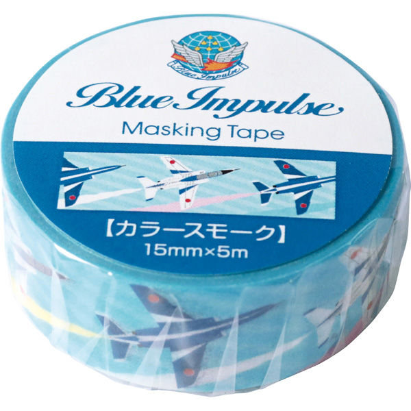 池田工業社 ブルーインパルス　マスキングテープカラースモーク　ブルーインパルス　日本製　マスキングテープ 3770030 5個（直送品）