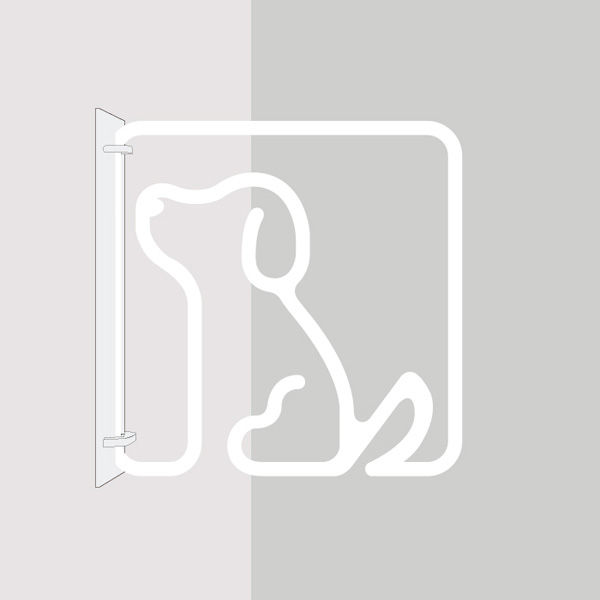 タム ツケレルン　３Ｗａｙピクトサイン（ＤＯＧ　いぬ　犬）　白 3way-0023-WH 1個（直送品）