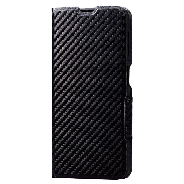 Galaxy A23 5G ケース レザー 手帳型 マグネット カーボン調ブラック PM-G227PLFUCB エレコム 1個（直送品）