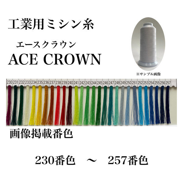 大貫繊維　工業用ミシン糸　エースクラウン#60/3000m　254番色　1セット（3000m巻×6本）（直送品）