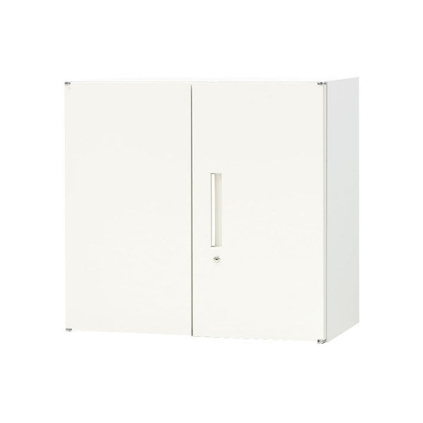 ネットフォース イーセンブリー 両開き書庫 2段 幅800×高さ750mm NF-EA-8040-2R-AW-WH 1台（直送品）