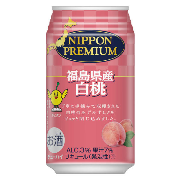 合同酒精 NIPPON PREMIUM 福島県産白桃のチューハイ 350ml×24 559044 1ケース（直送品）