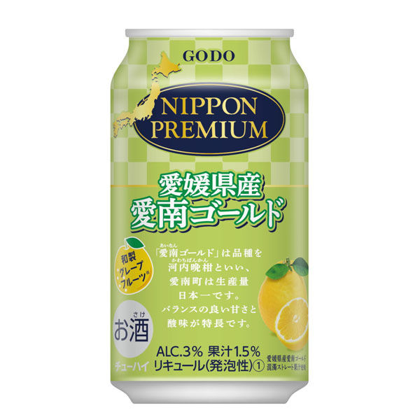 合同酒精 NIPPON PREMIUM 愛媛県産愛南ゴールドのチューハイ 350ml×24 730020 1ケース（直送品）
