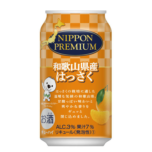 合同酒精 NIPPON PREMIUM 和歌山県産はっさくのチューハイ 350ml×24 992068 1ケース（直送品）