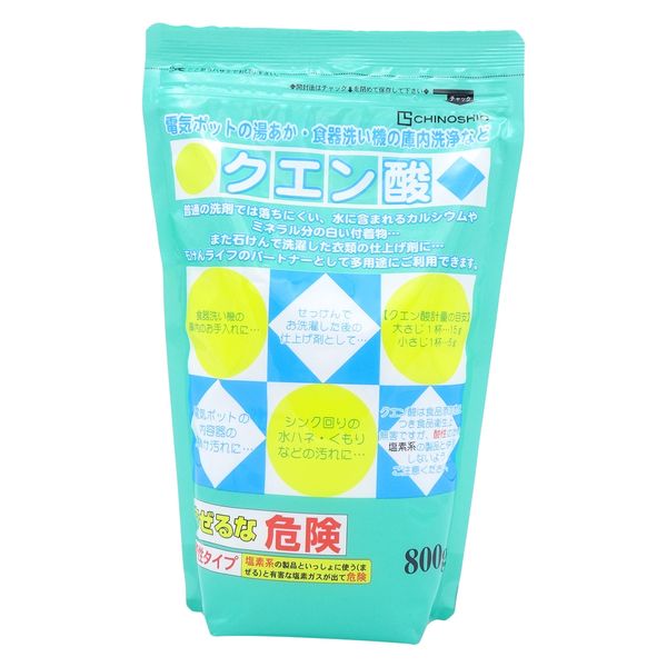 地の塩社 クエン酸800g（ケース販売：15個） 4982757814030 1ケース(15個)（直送品）