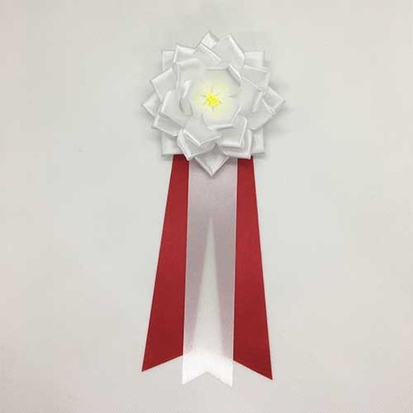 渡辺徽章 徽章リボン 中リボンバラ 白 12個入 WK-BMW 1セット(3組)（直送品）