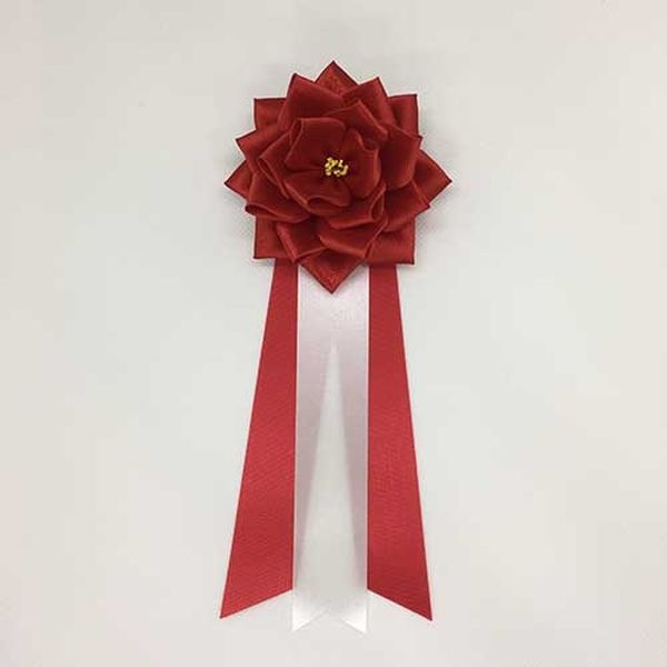 渡辺徽章 徽章リボン 小リボンバラ 赤 WK-BSR 3個（直送品）