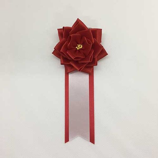 渡辺徽章 徽章リボン 特小リボンバラ 赤 24個入 WK-BSSR 1セット(3組)（直送品）