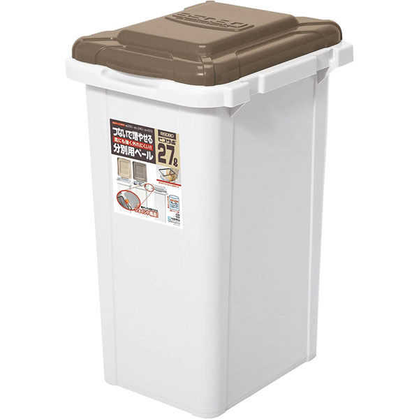 サンコープラスチック ジョイント式ダストボックス BSDBO 27L ライトブラウン(セット販売：5個) 4973230021588（直送品）