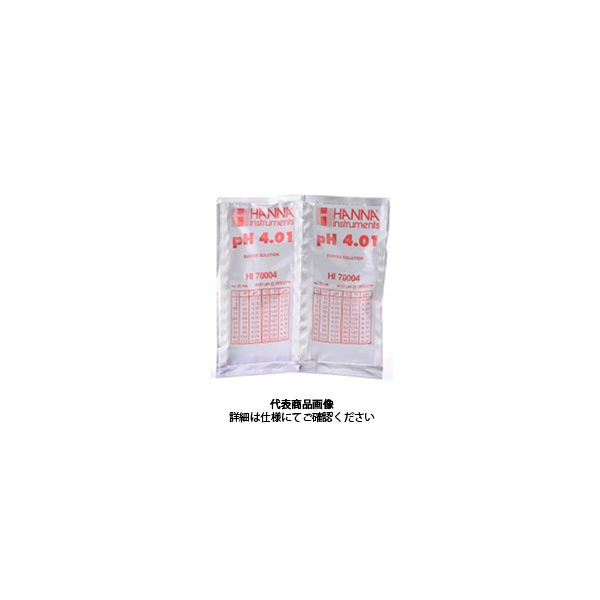 ハンナ インスツルメンツ・ジャパン pH標準液 pH 4.0120mL×25袋 HI 70004P 1箱（直送品）