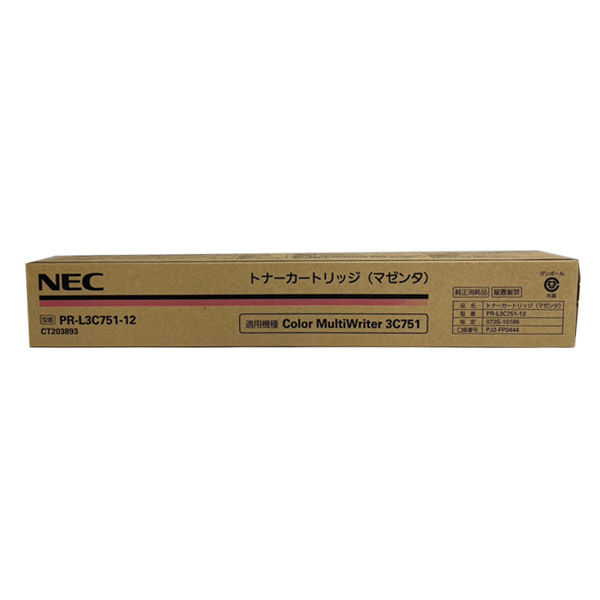 NEC 純正トナー PR-L3C751-12 マゼンタ 1個（直送品）