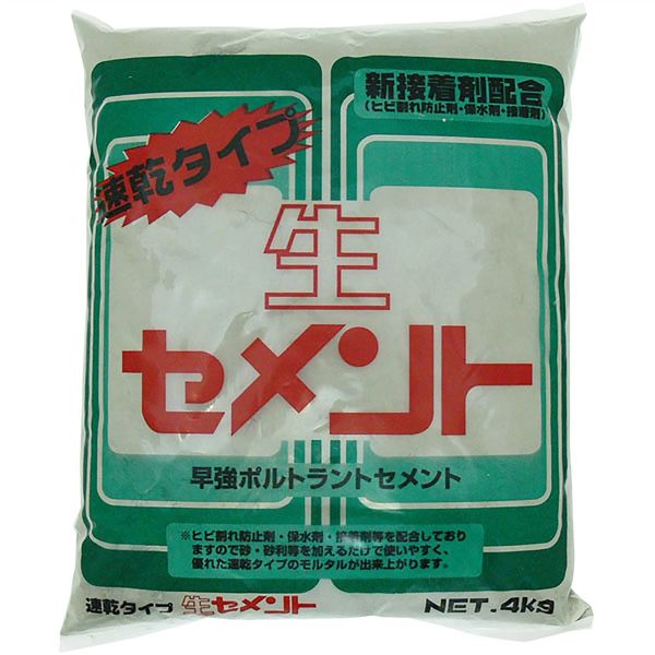 家庭化学工業 速乾生セメント グレー 4kg 4905488123653 1セット(6袋)（直送品）