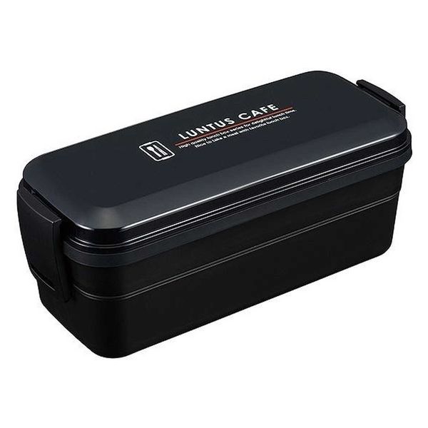 アスベル 弁当箱 2段 830ml 箸付き レノ ランチボックス ブラック 