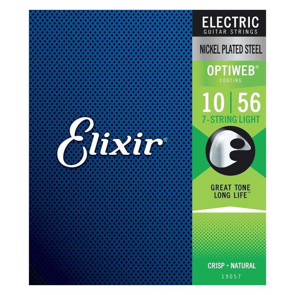 Elixir エリクサー エレキギター弦 OPTIWEB コーティング弦 7弦 Light .010-.056 #19057（直送品） - アスクル