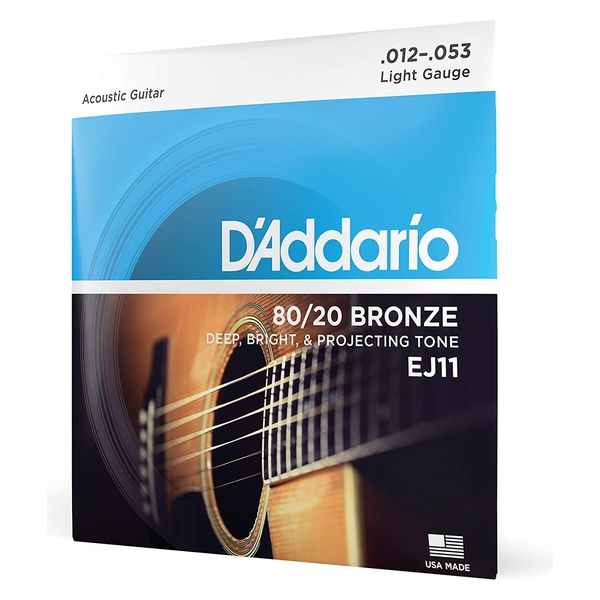 D'Addario ダダリオ アコースティックギター弦 ブロンズ Light .012-.053 EJ11（直送品） - アスクル