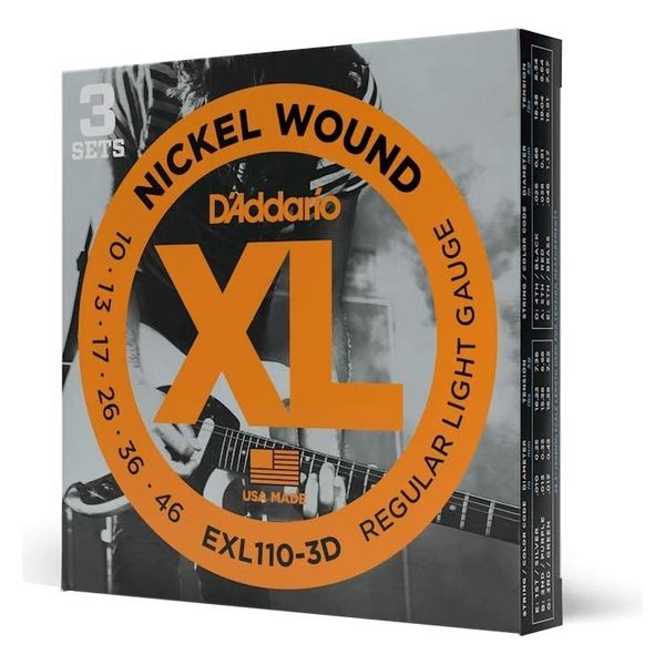 D'Addario(ダダリオ) エレキギター弦 EXL-110-3D (3セットパック)（直送品） - アスクル