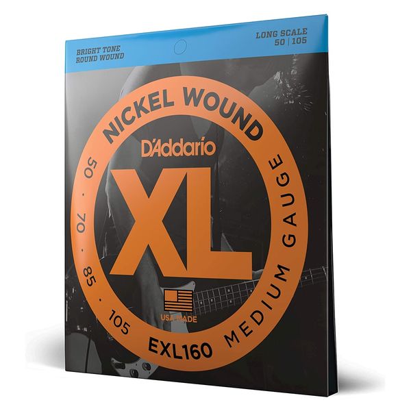 D'Addario ダダリオ ベース弦 ニッケル Long Scale .050-.105 EXL160（直送品）