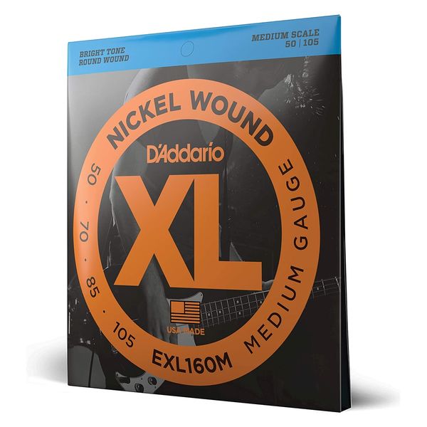 D'Addario ダダリオ ベース弦 ニッケル Medium Scale .050-.105 EXL160M（直送品）