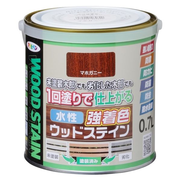 アサヒペン AP 水性強着色ウッドステイン 0.7L マホガニー 9019120 1個