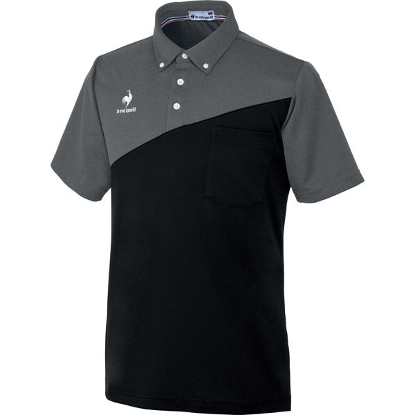 明石スクールユニフォームカンパニー ボタンダウンシャツ ブラック×ブラック杢 EL UZL3202-3-EL 1枚（直送品）