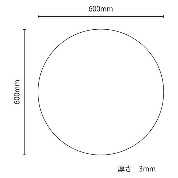 グリーンクロス アルミ複合板 厚さ３ｍｍ 標識用無地 丸形 6300034812 1枚（直送品） - アスクル