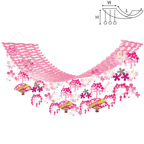 アルファ 桜舞扇子プリーツハンガー TA1-1191 1ヶ（直送品）