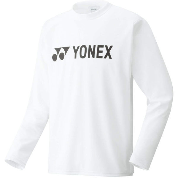 Yonex(ヨネックス) ユニセックス ロングスリーブTシャツ 16158 ホワイト(011) SS 1枚（直送品） - アスクル