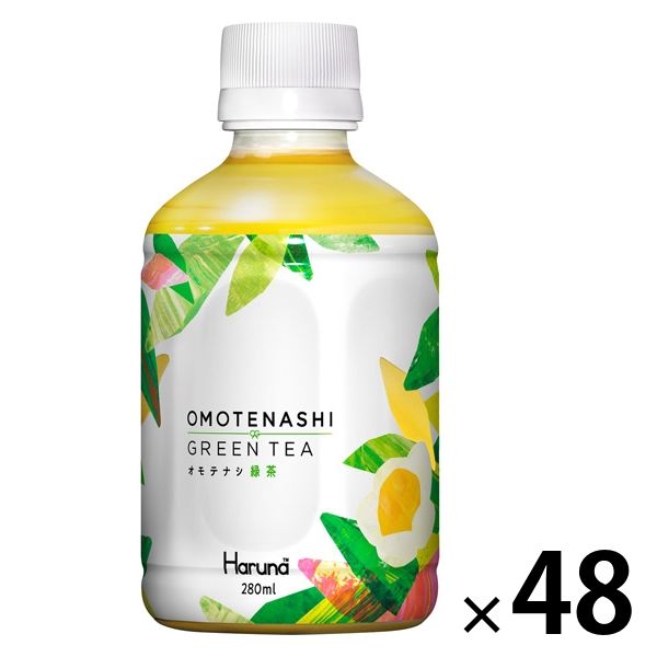 ハルナプロデュース ルカフェ オモテナシ緑茶 280ml 1セット（48