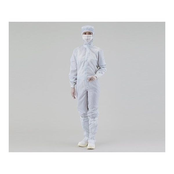 アズワン アズピュアCRウェア(フード一体・センターファスナー型) 白3L 洗浄済 12110SWシロ3L センジョウズミ 1枚（直送品）