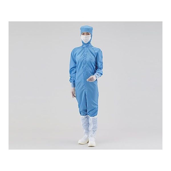 アズワン アズピュアCRウェア(フード一体・センターファスナー型) 青3L 洗浄済 12110SBアオ3L センジョウズミ 1枚（直送品）