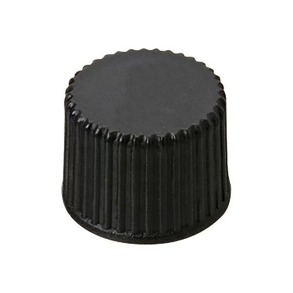 アズワン オートサンプラー用バイアル 穴無し黒キャップ+セプタム(PTFE/ゴム)100個入 6320292 1箱(100個)（直送品）