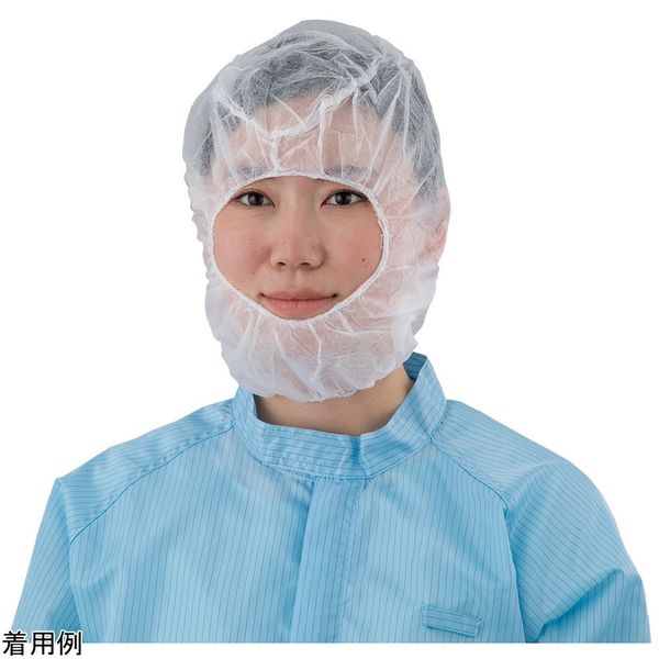 アズワン ディスポ・フルフェイスカバー 100枚入 S-21130W 1袋(100枚) 4-4104-01（直送品）